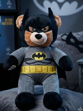 Build-A-Bear Batman Plush 17" DC Comics Superhero Bear Cape NWT